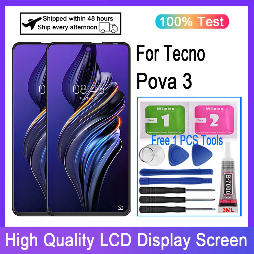 

Original For Tecno Pova 3 LF7 LCD Display Touch Screen Digitizer Replacement