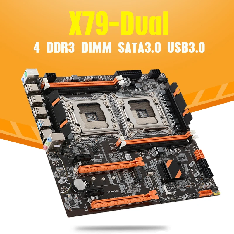 Процессор Atermiter X79 двойная планка LGA 2011 4 * DDR3 REG ECC USB3.0 Sata3 PCI-E 3 0 с платой основание
