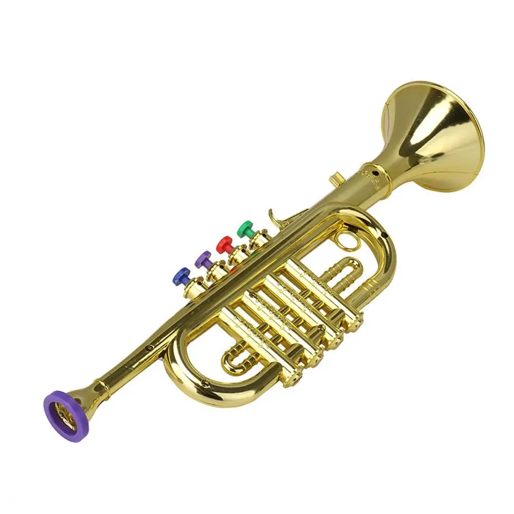 Труба Детская с 4 цветными клавишами аксессуары для начинающих подарок на день