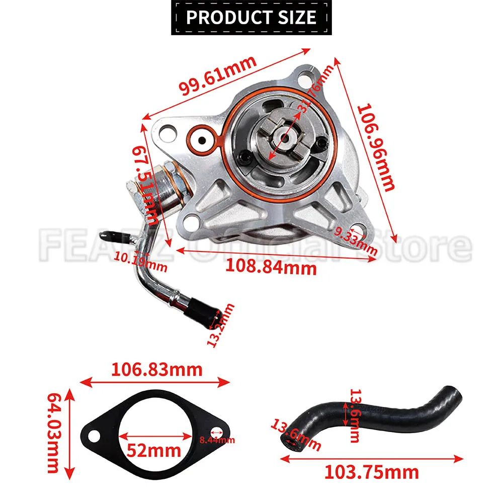Фото Комплект вакуумного насоса SH1518G00 SHY218G00A SH1518G00 для Mazda 6 GJ, CX-5, 3 BM SH01 2.2 Diesel Skyactiv №2