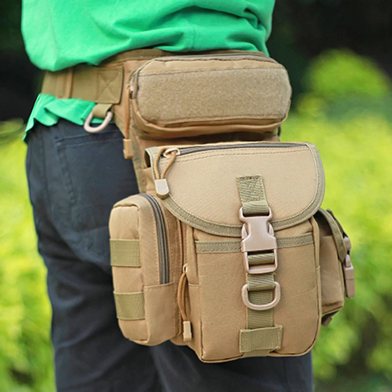 

Nylon Men High Quality Military Belt Bum Fanny Waist Pack Riding Shoulder Bags Molle Cross Body Male Thigh Hip Drop Leg Bag