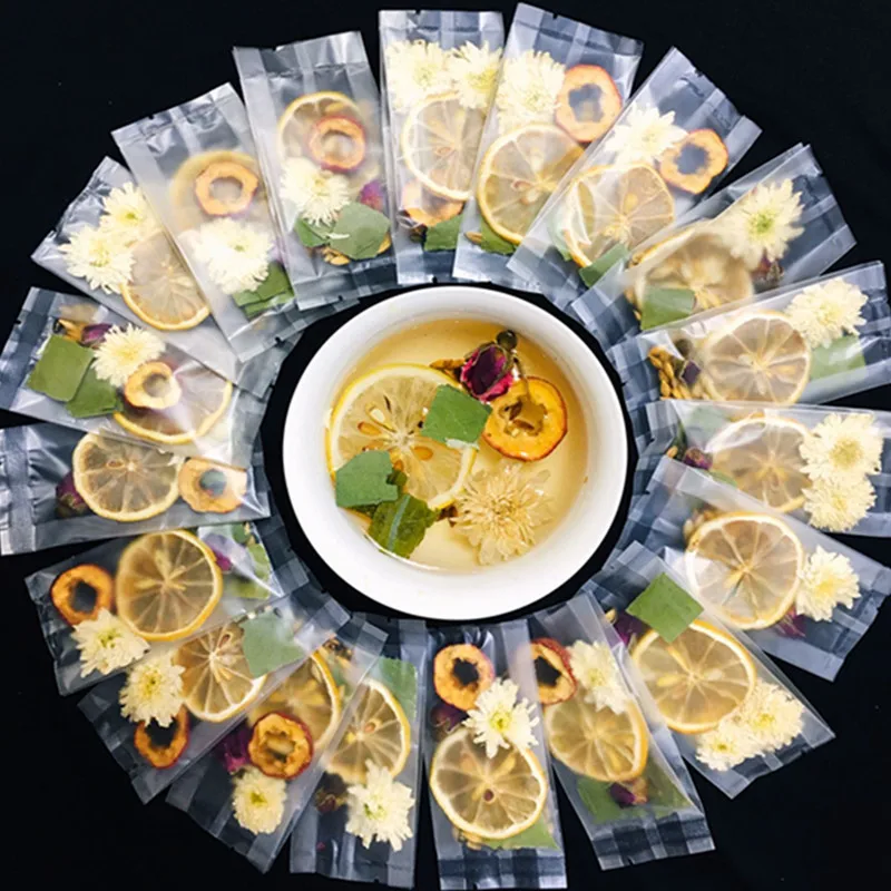 

30 посылка лимон Лотос листовой чай комбинированный цветочный чай хризантемы Боярышник семена кассии розовый Пакетированный чай для похуде...