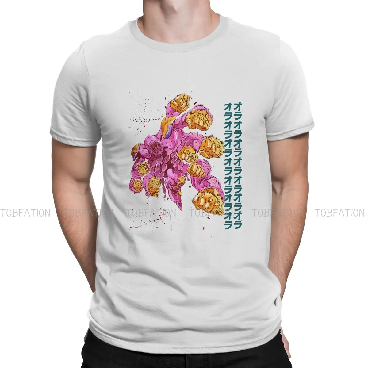 

SBR Tusk Act Stand Rush Casual TShirt JoJo's Bizarre Adventure JOJO Anime Style Tops Comfortable T Shirt Male Short Sleeve