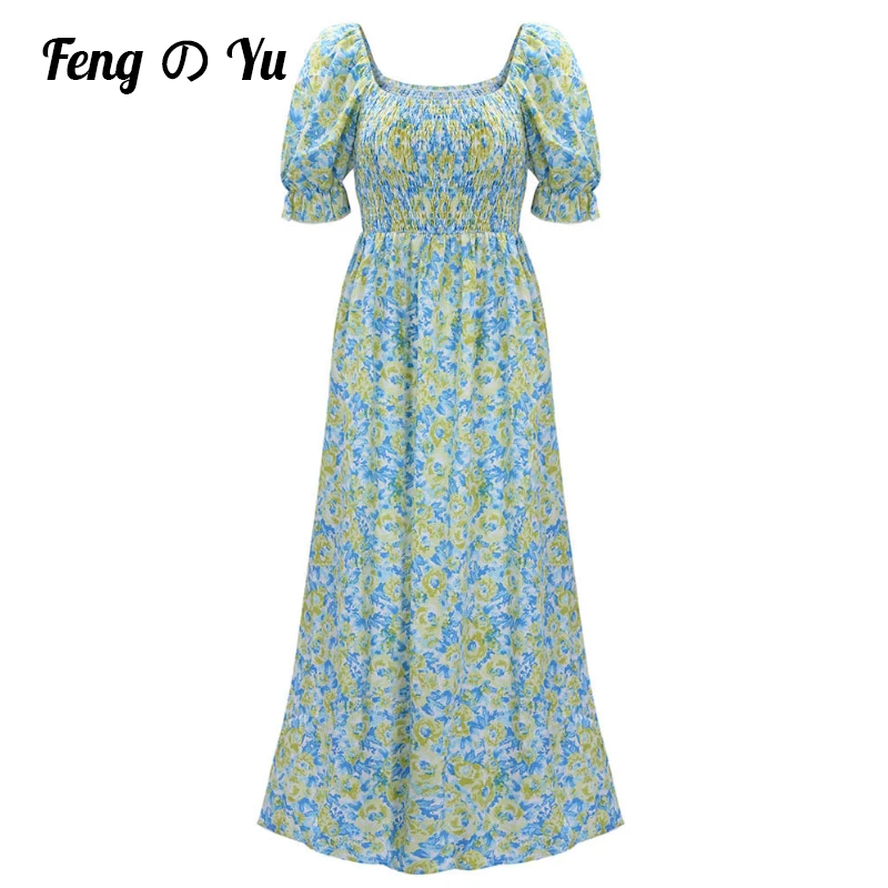 

Backless Sexy Tube Top Square Collar Summer Dress Women's Stretch Long Skirt Short Sleeve High Waist Long Skirt Evening Dress XL