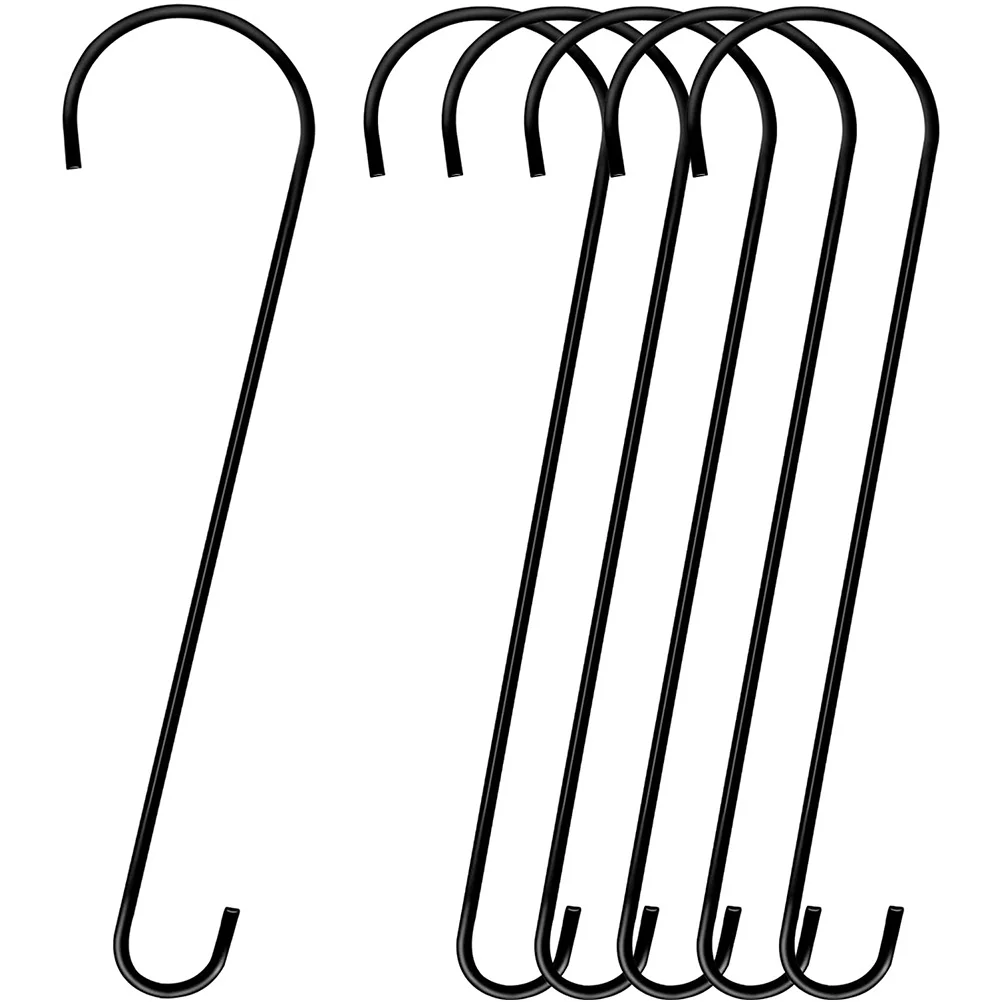 

6 Pcs S-shaped Hook Hanging Hooks Extension Clothes Wall Mount For Plants Holders Hanger Flowerpot Metal