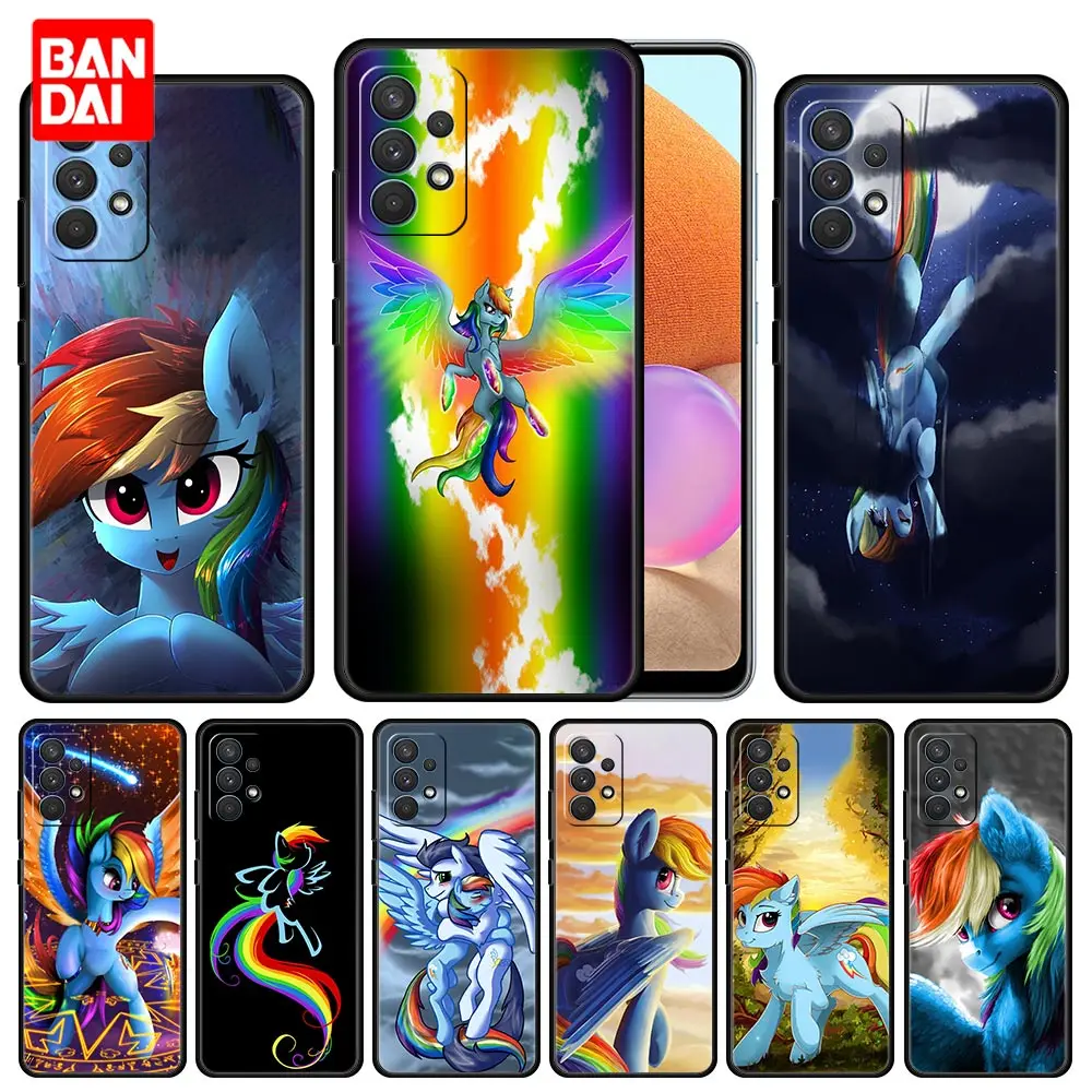 

Cartoon Little Pony Rainbow Dash Phone Case for Samsung Galaxy A51 A52 A03 A13 A31 A32 A50 A70 A71 Note 20 Ultra 5G Casing Full