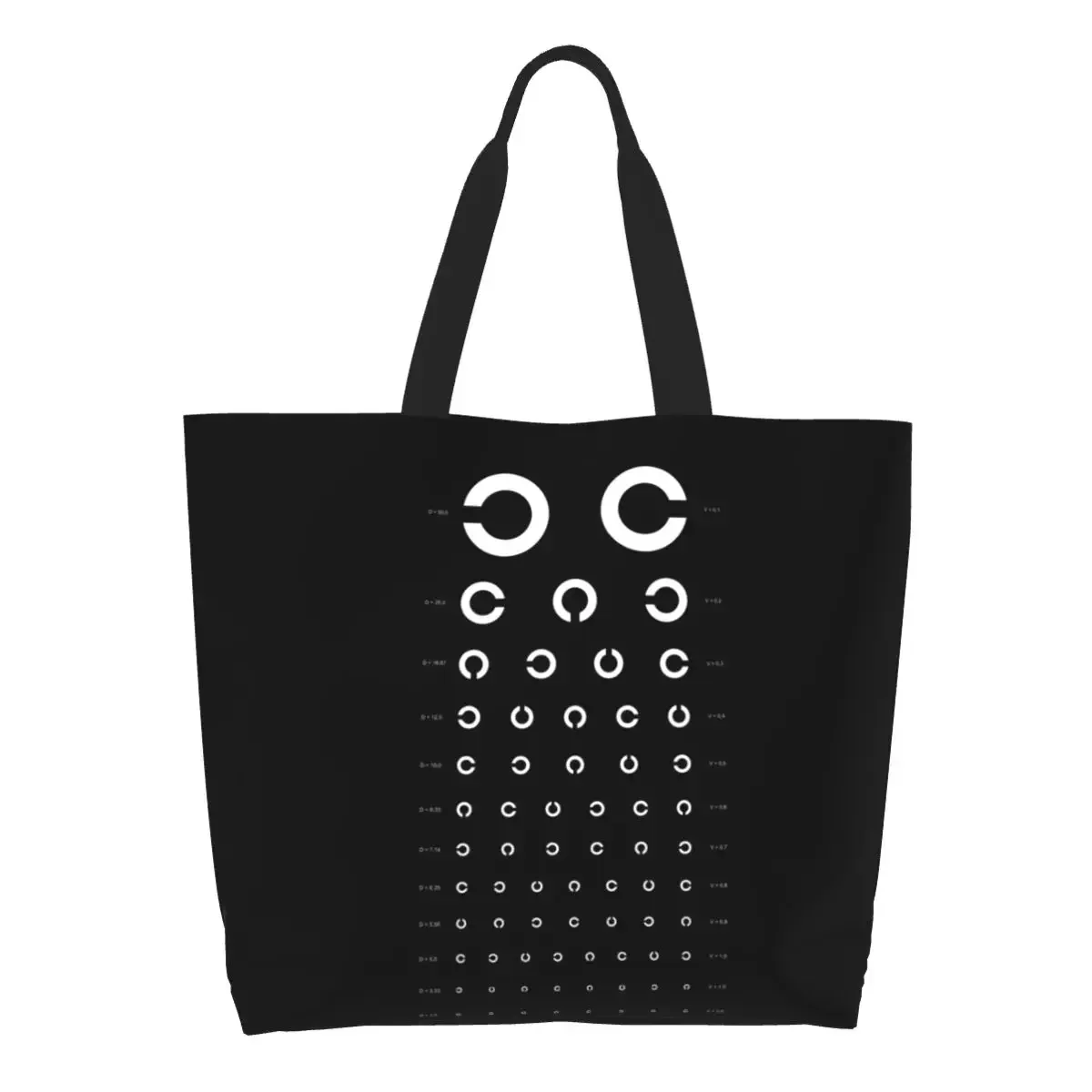 

Funny Printing Ophthalmologist Tote Shopping Bags Washable Canvas Shoulder Shopper Eye Exam Chart Handbag