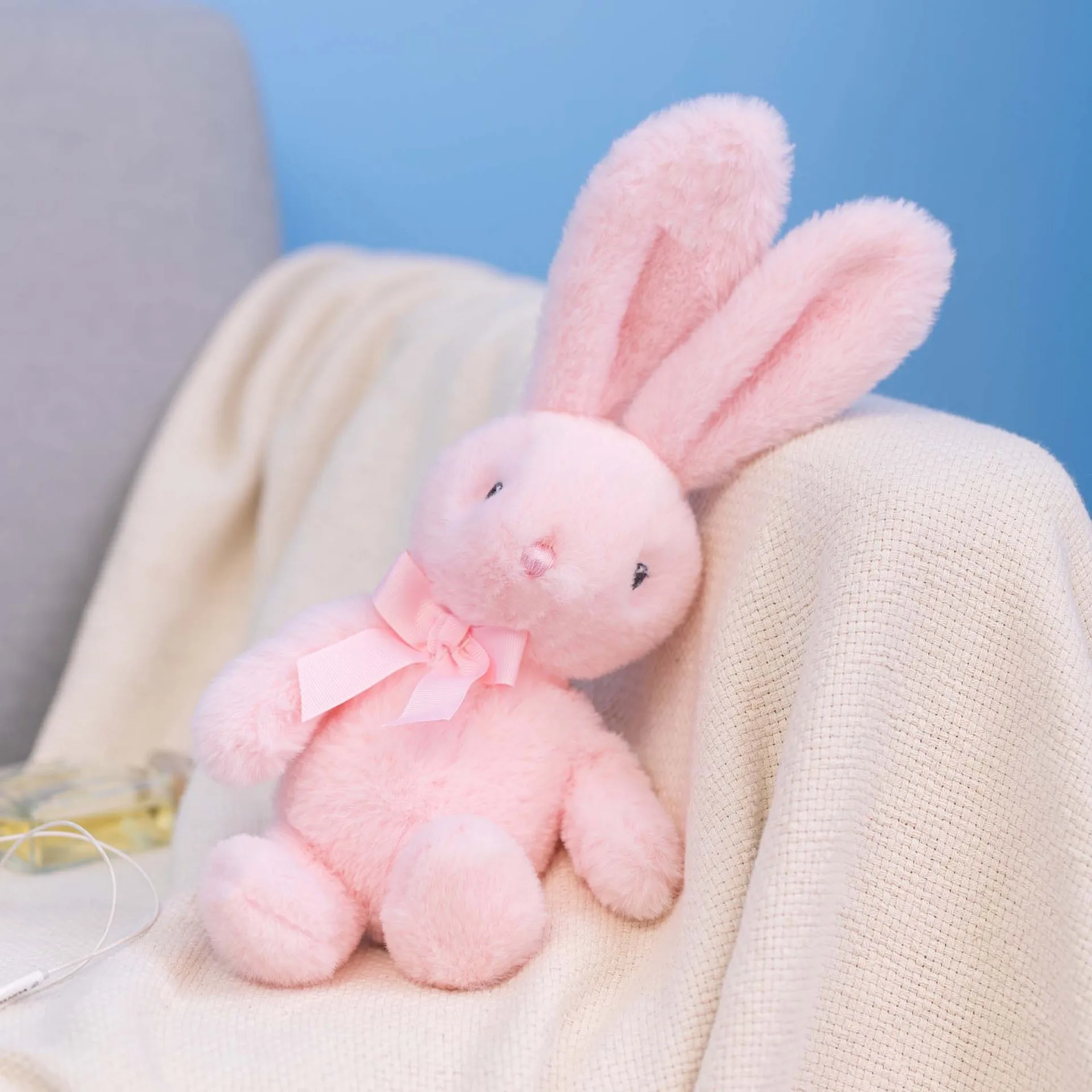 

25cm Baby Soft Plush Toys Cute Cartoon Bow Tie Rabbit Doll For Children Bunny Sleeping Mate Stuffed Plush Animal Toys Infants