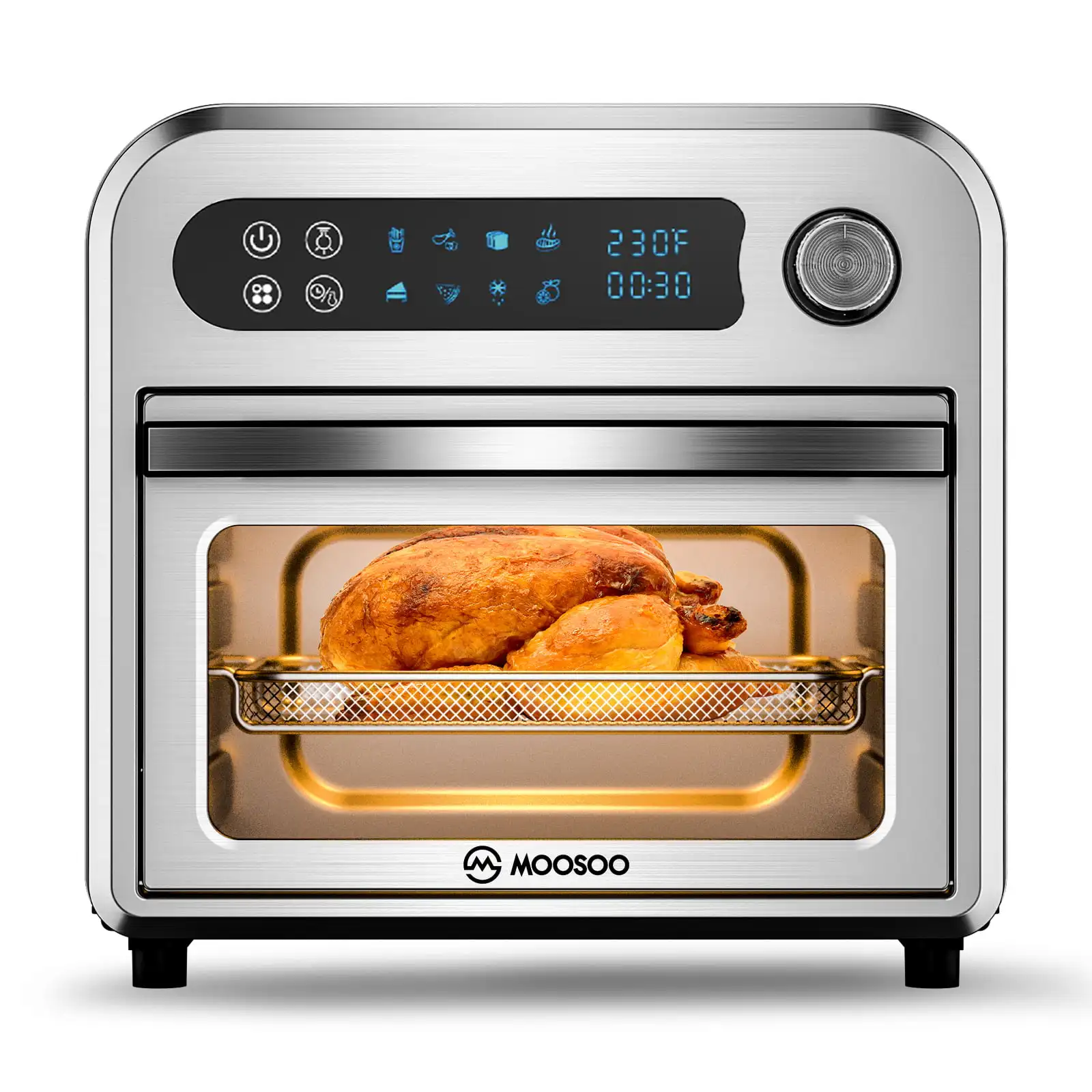 Air Fryer Oven, 10.6 Qt Air Fryer, Oil-less Stainless Steel Air Fryer with Touchscreen, Dehydrator, Toaster Oven with Time & Tem