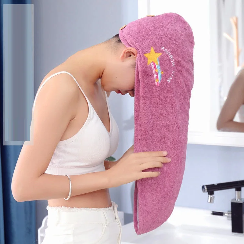 

Women Girl's Magic Microfiber Shower Cap Towel Bath Hats for Women Dry Hair Cap Quick Drying Soft for Lady Turban Head