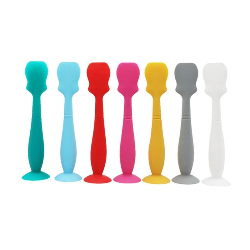 

Baby Buttock Brush with Suction Cup Removable Silicone Baby Butts Paste Spatula for Baby Newborn Girls Boys Spatula