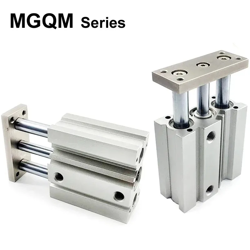 Фото Компактный направляющий цилиндр MGQM, диаметр 12, 16, 20, 25, 32, 40, 50, 63 мм, ход 10, 20, 25, 30, 40, 50, 75, 100, 125, 150, 200, 250, 300 мм №4