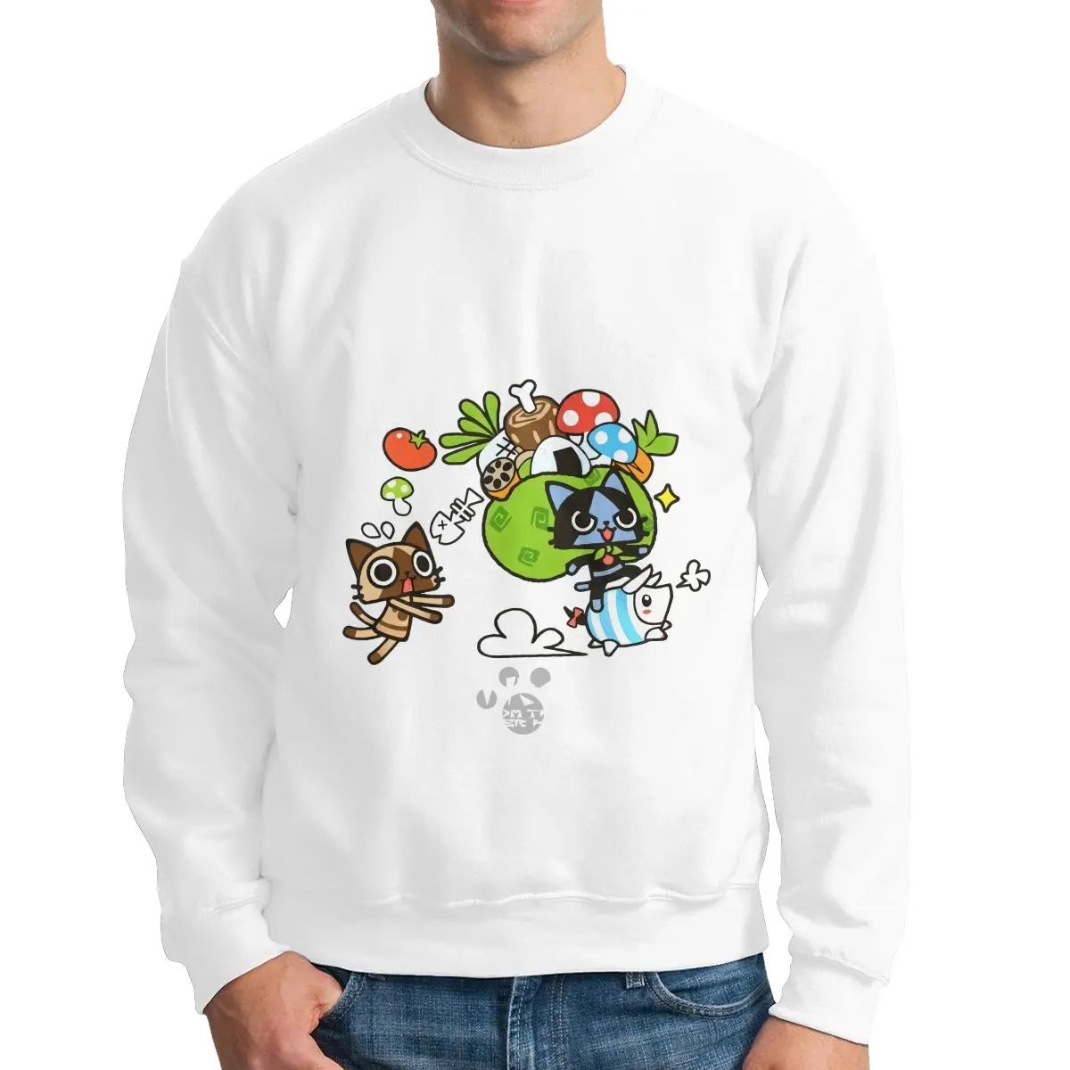 Фото Толстовка Monster Hunter Let Monster Hunter Airou Image, пуловер, рубашки, классные Ретро хипстерские, лучшее качество №4