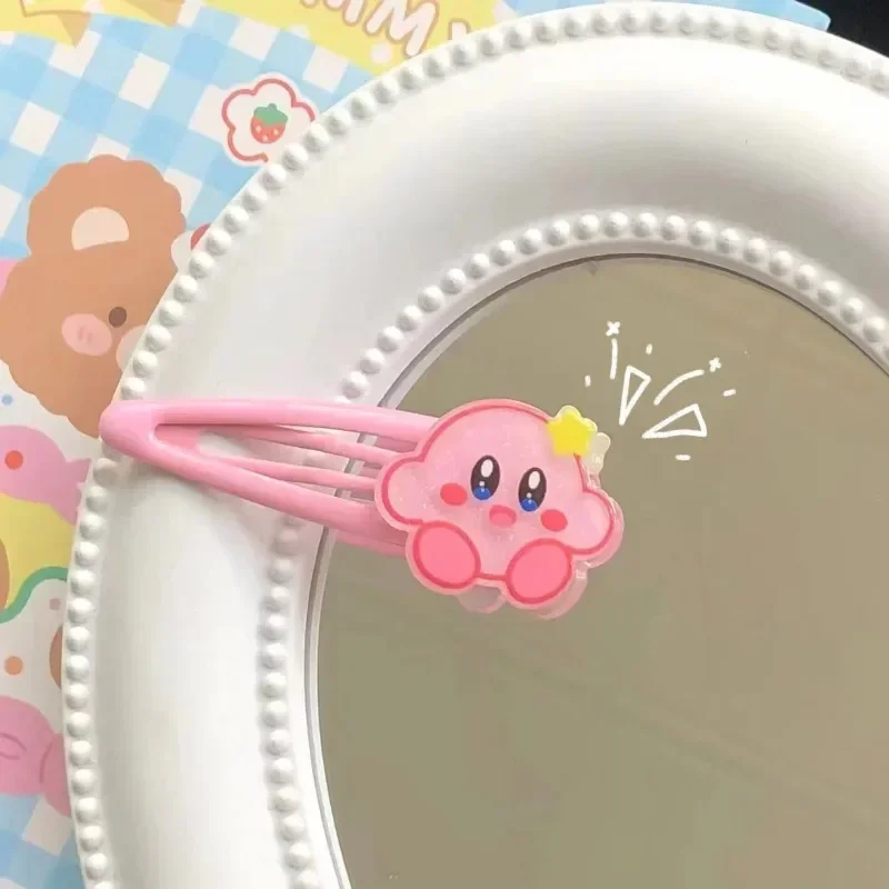Милые заколки для волос Kirby девочек кавайные мультяшные аниме модные аксессуары
