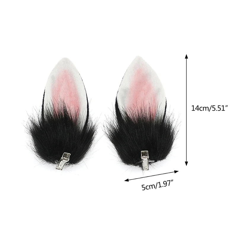 Q0KE заколки для волос девочек милые с заячьими ушками стереошпилька готический