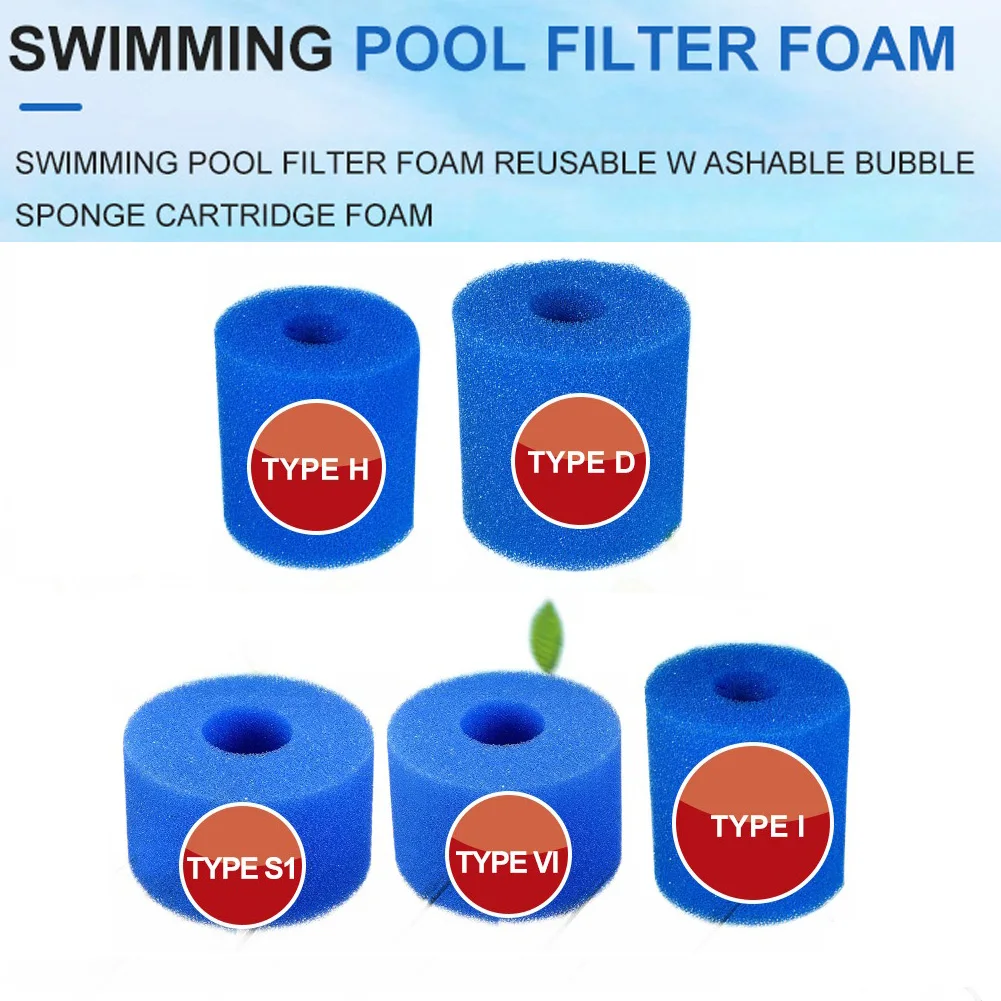

Swimming Pool Filter For intex Type I/II/VI/D/H/S1/Washable Reusable Foam Sponge Filter Sponges pool accessories