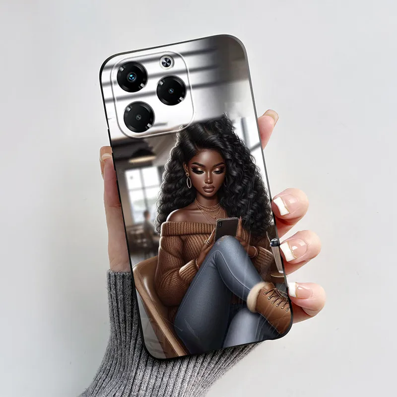 Чехол для Infinix Note 40X 5G черный матовый 2024 мягкий силиконовый защитный чехол с