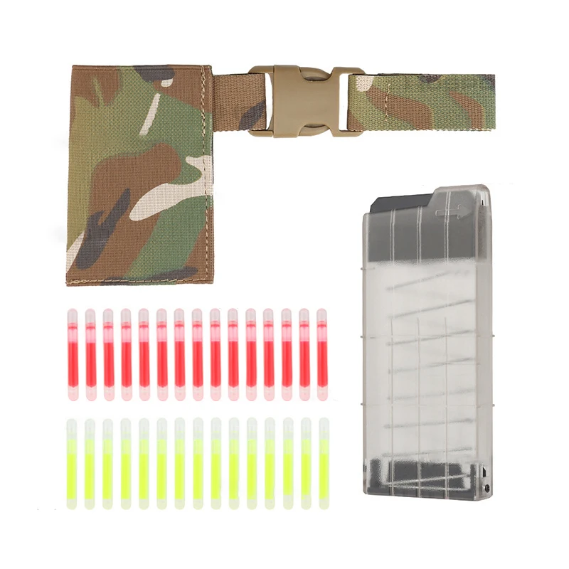 

Tactical Marking Light Dispenser Belt Mounted Pouch Hanger Fluorescent Label Glow Lighting Signal Sticks Paintball Accessories