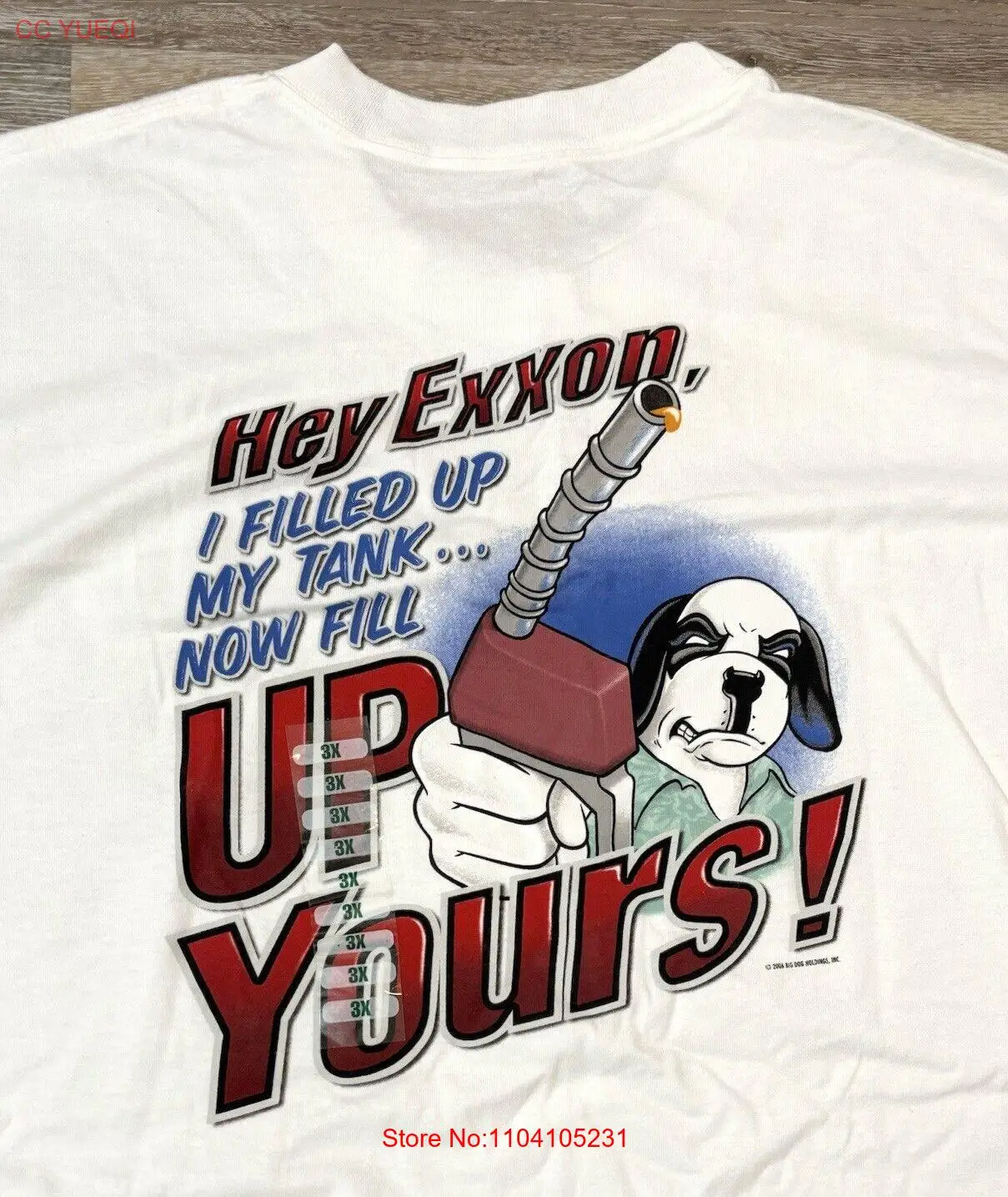 Винтажная рубашка BIG DOGS Exxon Up Yours новинка 3XL с бирками 2006 двусторонняя
