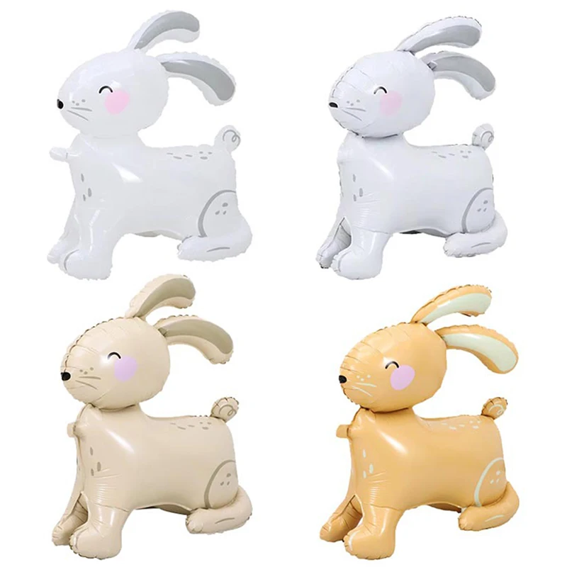 

4D Standing Rabbit Balloon Cute Cartoon Animal Foil Ballon Wedding Happy Birthday Party Decoration Kids Toys Baby Shower