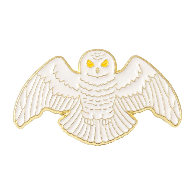 

Hedwig Night Owl Enamel Pins Movie Animal Messenger Brooches Backpack Clothes Lapel Badge Jewelry Gift For Fans