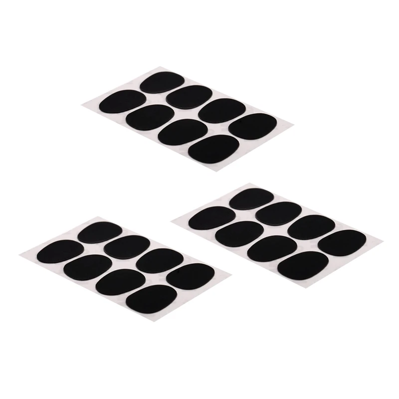 

24Pcs 0.3Mm Mouthpiece Patches Pads Cushions For Alto Sax Tenor Saxophone Black