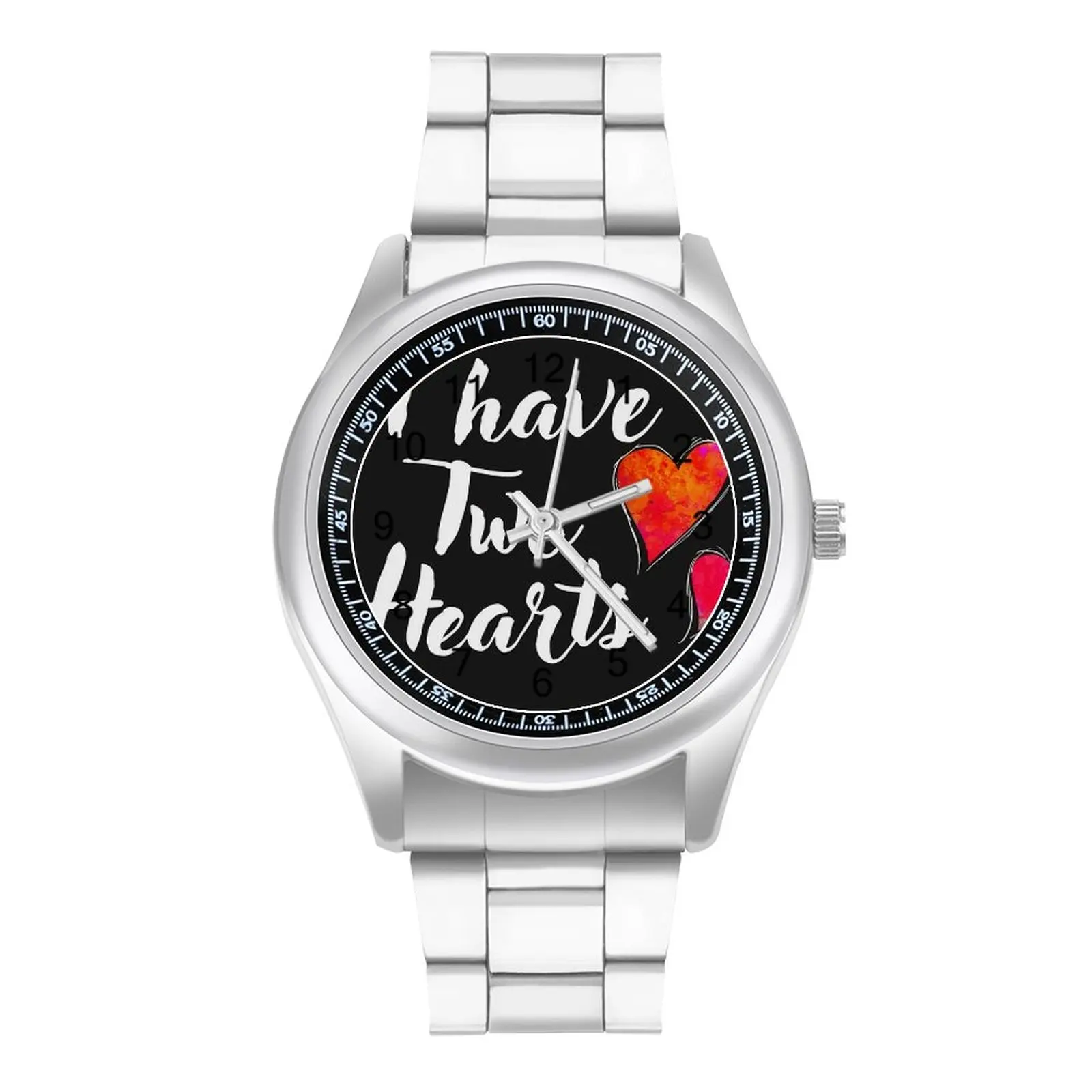 

I Have Two Hearts Quartz Watch Pregnancy Announcement Design Cute Wrist Watch Steel Female Business Design Wristwatch