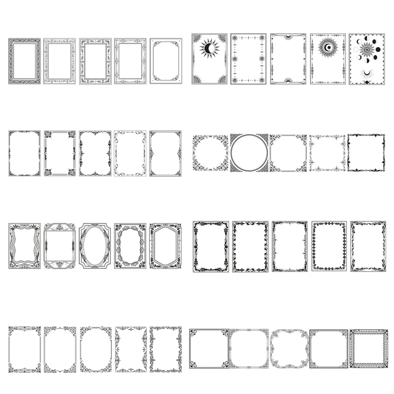 

57EC фоторамка, декоративный материал, Сделано в ПЭТ/специальная бумага для DIY фотоальбома, дневника, блокнота, 10 комплектов