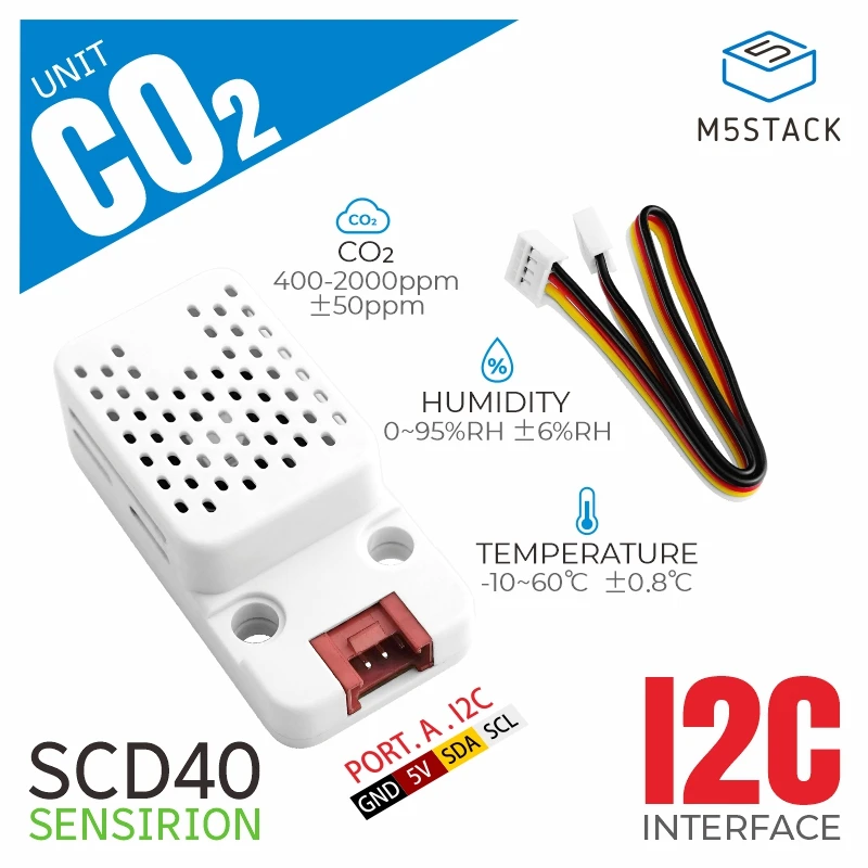 

Блок CO2 M5Stack с датчиком температуры и влажности (SCD40)
