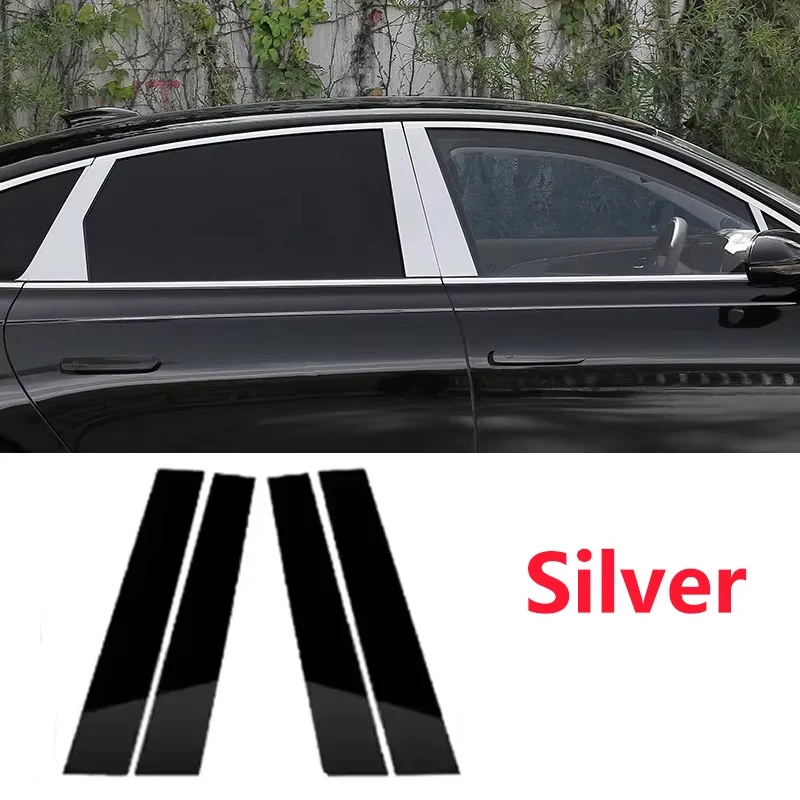 Для VW Volkswagen Golf 5 аксессуары 2003-2009 2007 4 шт. черные накладки на окна центральной колонки B наклейки на стойку C аксессуары