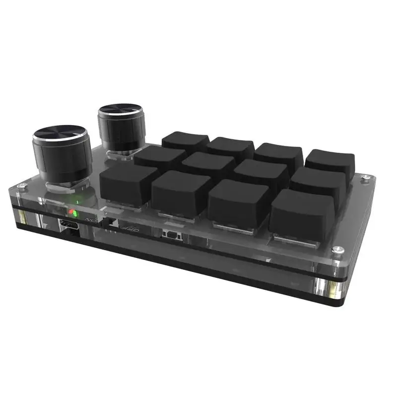 Bluetooth USB Custom 12 Keys Keyboard Volume Knob Programming Macro Gaming Photoshop Keypad Mechanical |