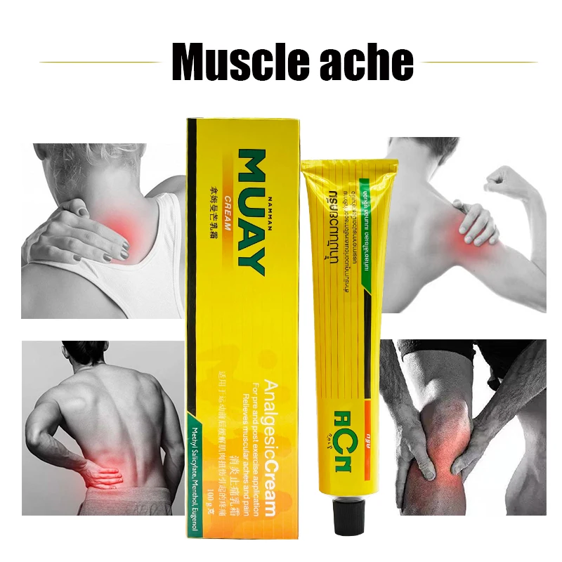 

100G/PCS Thai Active Muay Analgesic Ointment,Relief Pain In Sports Joint Shoulder Analgesic Balm Body Massage Painkiller Cream