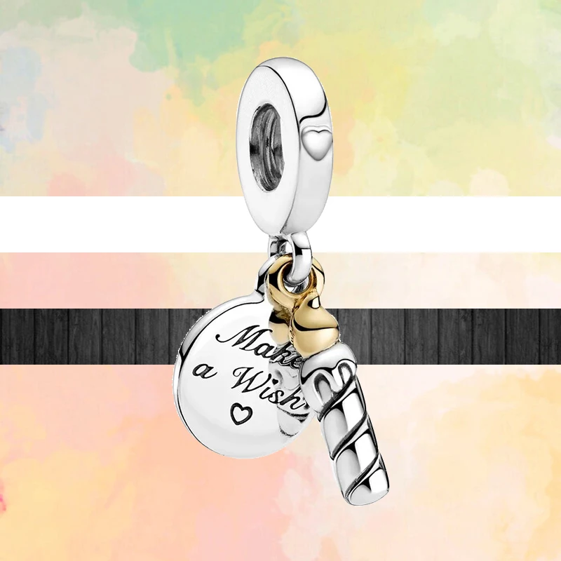 2022 г. золотой цвет Корона земли сердце свеча замок бусины подходят для