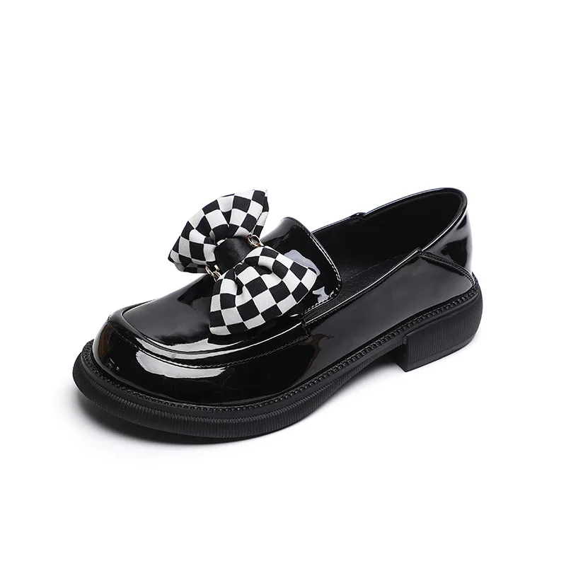 

Cute Bowknot Loafers Shoes for Women Black Spring Shoes Chunky Platform Female Feetwear Slip on Woman Flats Chaussures Femmes