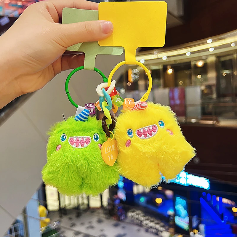 

Новинка, брелок для ключей в виде мультяшного монстра, аксессуары для кукол, чехол для наушников, украшение для рюкзака, подвеска, плюшевая игрушка, рождественский подарок для детей