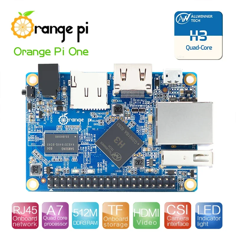 Мини-компьютер Orange Pi One 512 Мб H3 Quad-Core Поддержка Android Ubuntu Debian