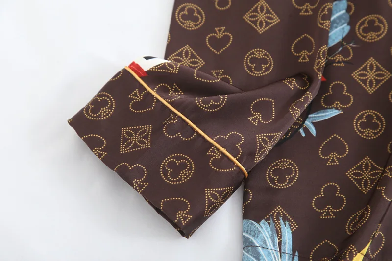 Spring Thin Pajamas Couple Clothing Sets Women Long Sleeves Lady Ice Suit Cool Soft Smooth Silky Men Home Clothes Lounge Pijamas