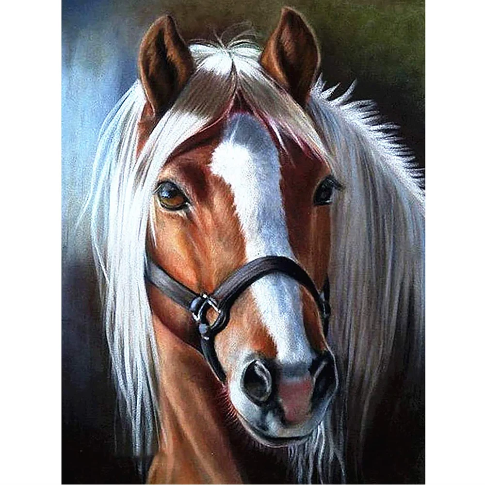 

Рисунок для вышивки крестиком 14 карат с изображением лошадей и животных