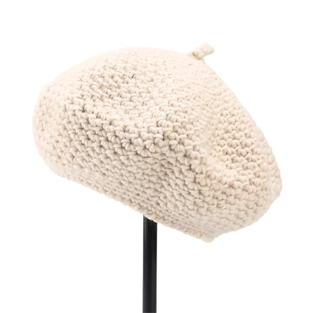 

Fashion Women Winter Knit Hat Foxes Ball Collar Set Thick Warm Solid Earmuff Hat Christmas Accessories Women Red for Boys