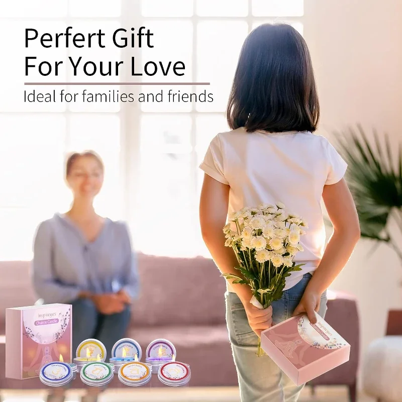 Свечи чакры хрустальные ароматизированные свечи набор свечей из соевого воска