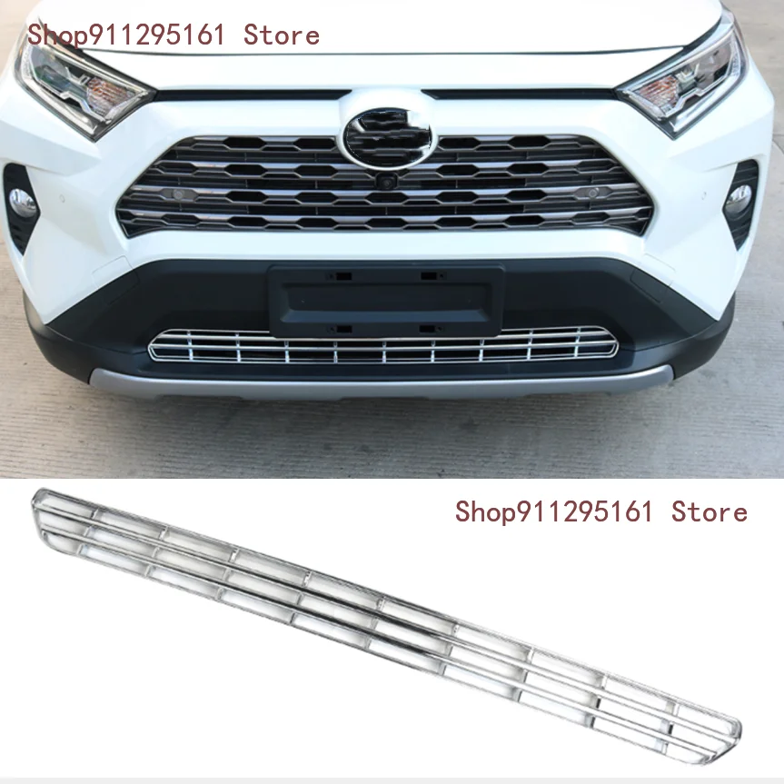 

ACCESSORIES FIT FOR TOYOTA RAV4 2019 2020 CHROME FRONT LOWER BUMPER GRILL MESH COVER MOLDING GRILLE TRIM INSERT GARNISH GUARD