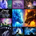 Алмазная вышивка 5D с волком, мозаика с вышивкой крестиком, полная алмазная живопись, стикер сделай сам, декоративные картины