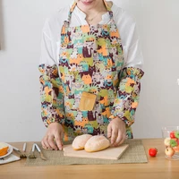 baking accessories cute cartoon sleeveless fabric cotton and linen adult apron fashion kitchen cooking restaurant oil proof