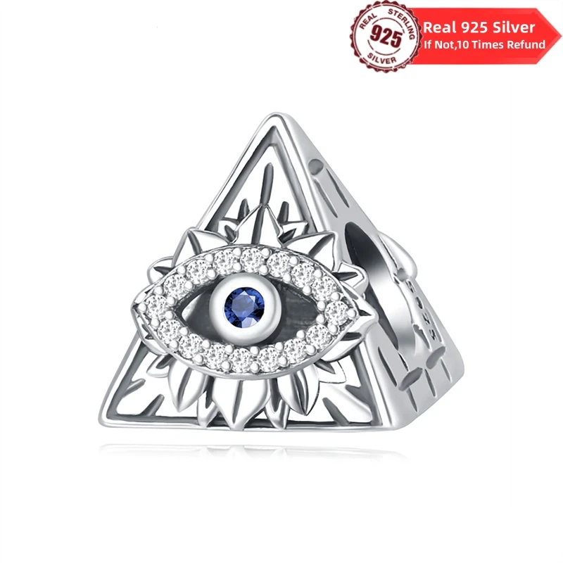 Женский браслет глаз дьявола из серебра 100% пробы