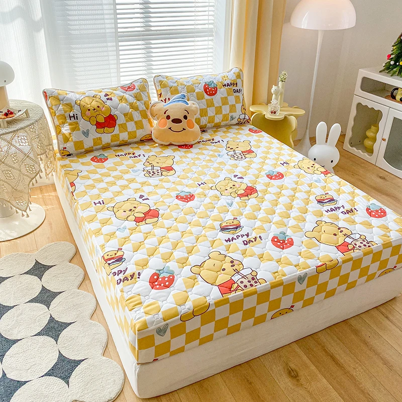 

Новая детская Водонепроницаемая натяжная простыня с мультипликационным рисунком толстый дышащий матрас с защитой от мочи стеганый Регулируемый натяжный матрас 1