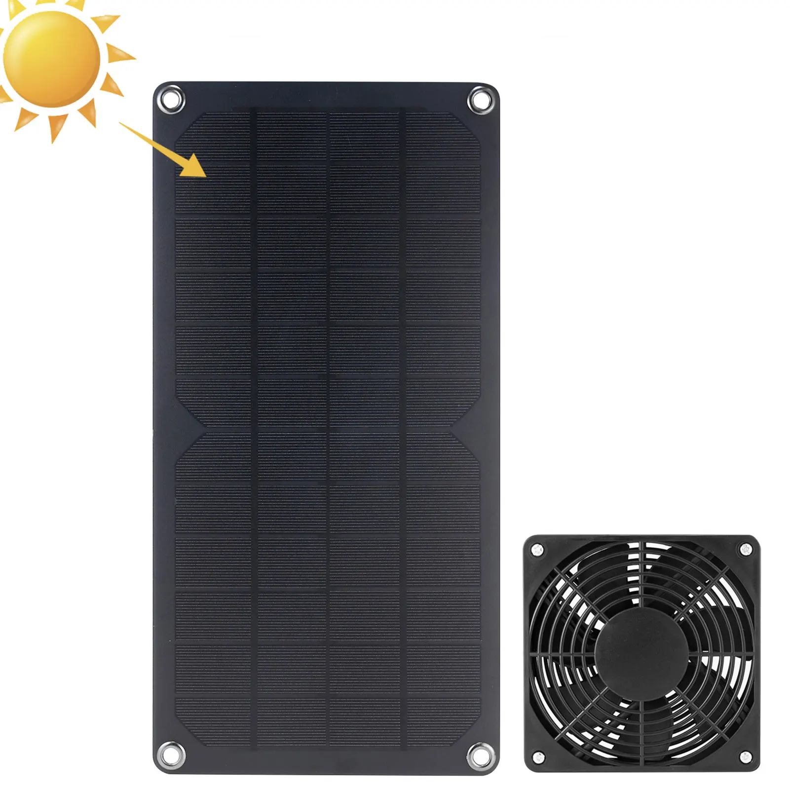 

Solar Panel Exhaust Fan Weatherproof Solar Powered Exhaust Fan Vent Fan With 10W Solar Panel Quietly Cools Ventilates Cool Your