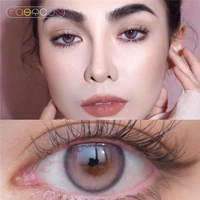 EASYCON violet Colored Contact Lenses for eyes soft contact lens Makeup big beauty pupil 2pcs pair Prescription myopia