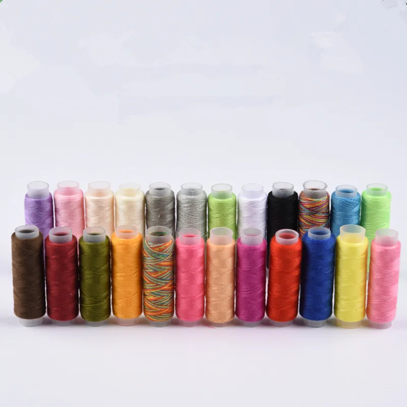24 Pcs 200 Yards DIY Sewing Supplies Manual Line Set Embroidering Machine Accessories Home Tools Thread Polyester |