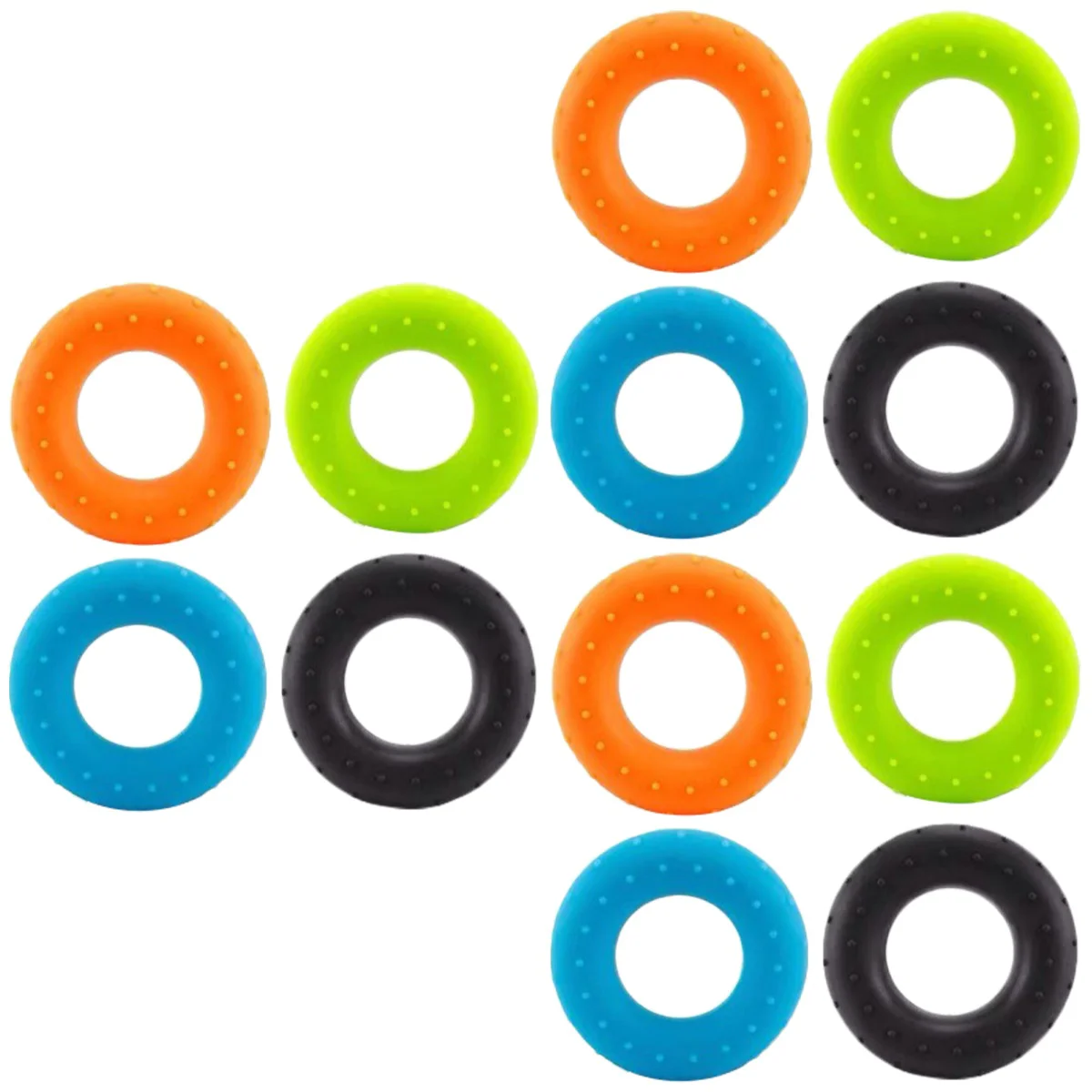 

12 Pcs Hand Grip Strengthener Hand Grip Strengthener Trainer Ring Finger Rings