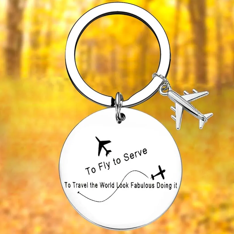 

Flight School Gifts Flight Attendant Gifts Keychain Women New Pilot Gift Graduation Gift Key Chain Pendant Jewelry Aviation Gift
